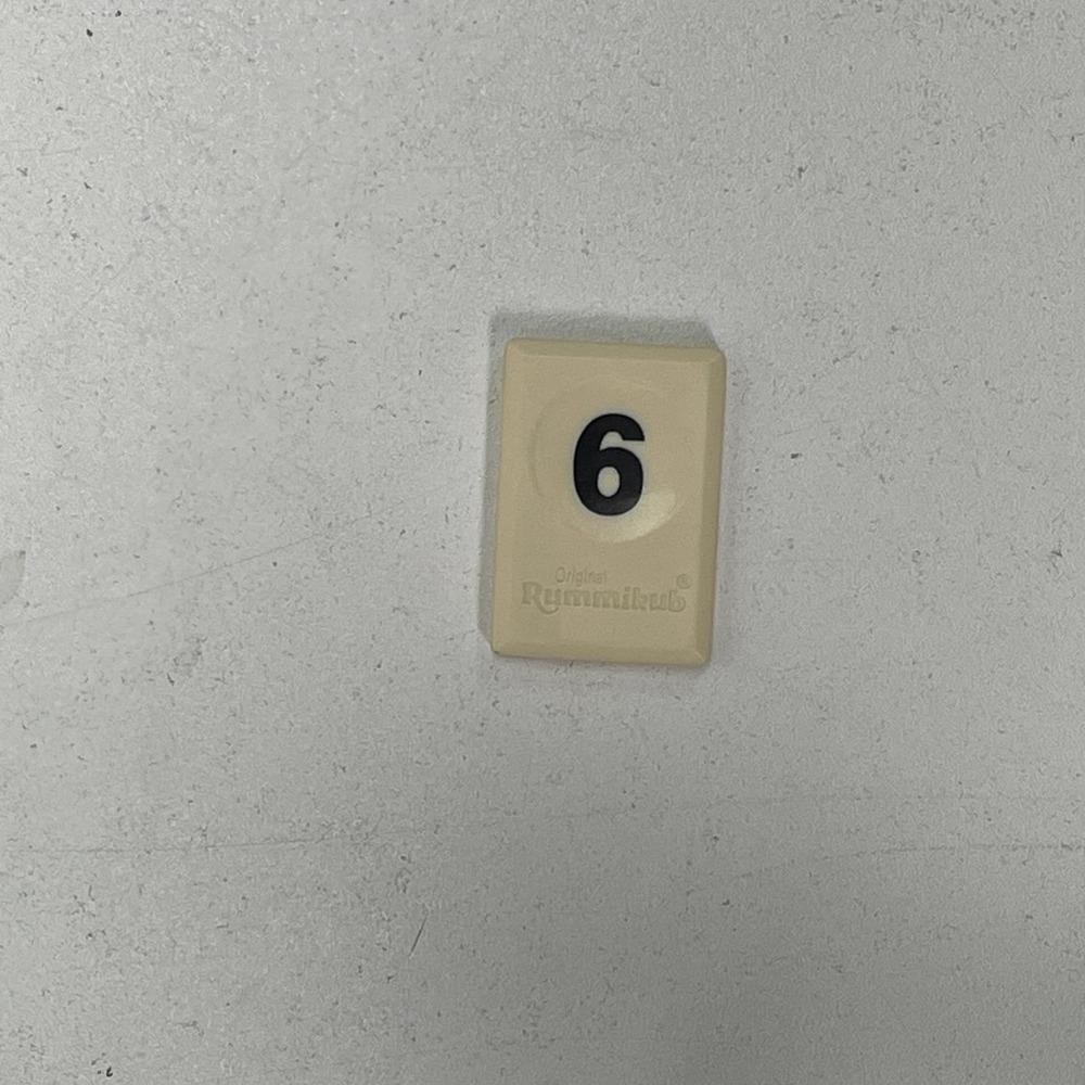 Rummikub Replacement Tiles Black 6 Pressman 1997 Game Parts